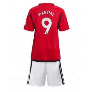 Maillot de foot Manchester United Anthony Martial #9 Domicile enfant 2023-24 Manches Courte (+ pantalon court)